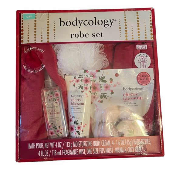 Bath & Body Bodycology Beauty Set With Robe Cherry Blossom Scented